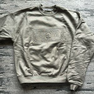 Alexander Wang Metallic Money Bill Crewneck Sweatshirt